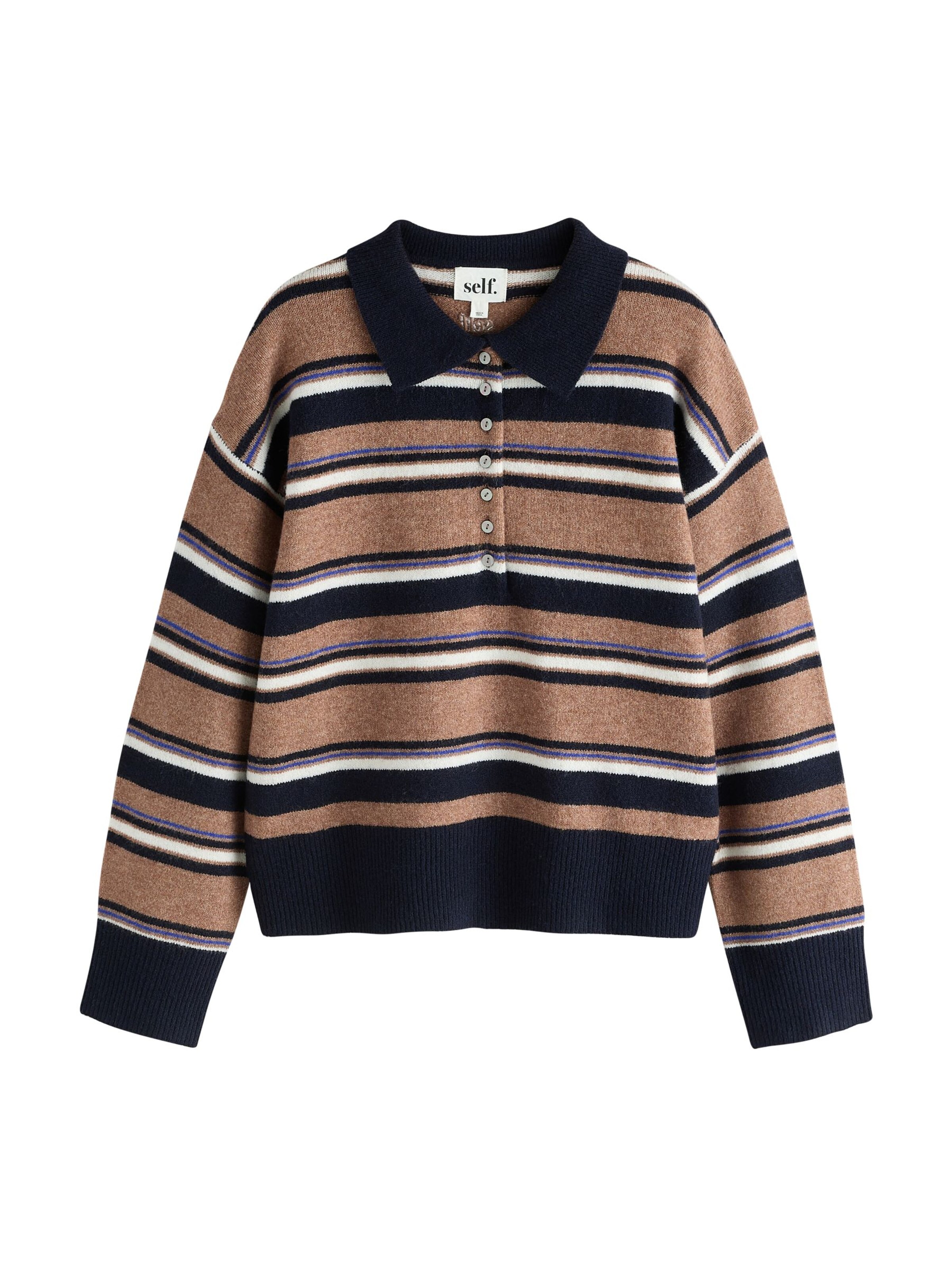 Pullover di self. in beige: frontale