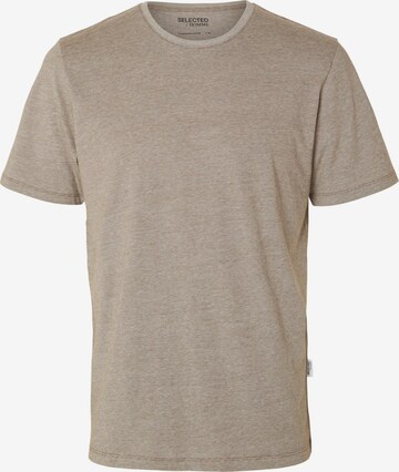 T-Shirt 'Aspen' SELECTED HOMME en beige : devant