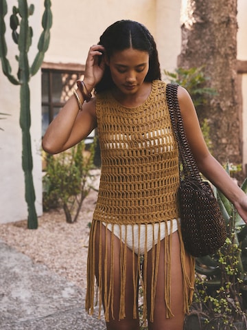 Next Knitted Top in Beige: front