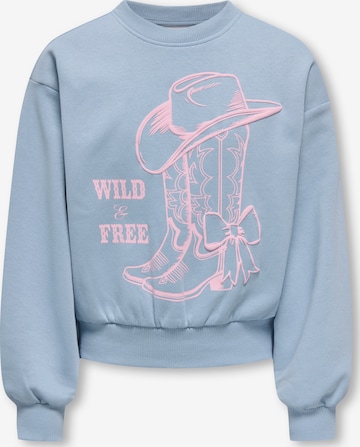ONLY GIRLS - Sweatshirt 'KOGFLORINE' em azul: frente