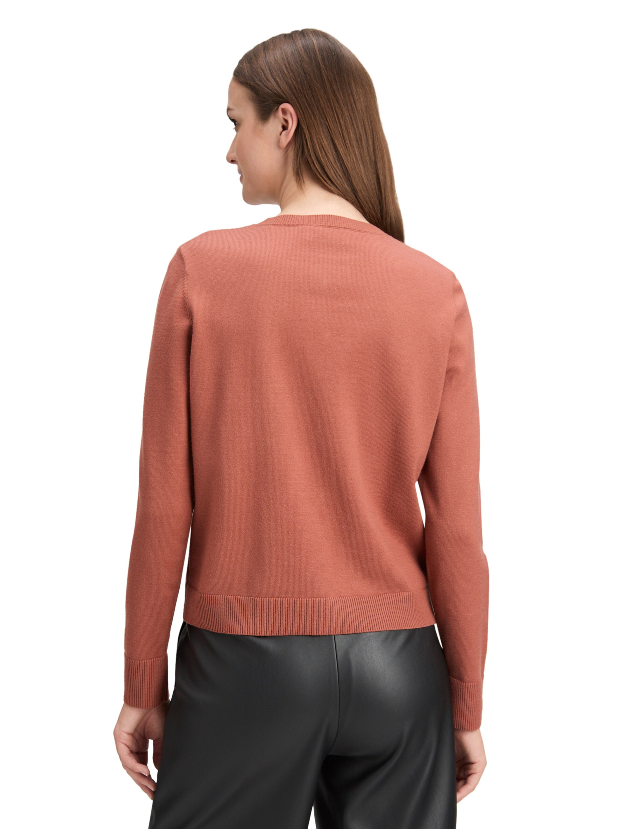 Cartoon Gebreid vest in Bruin