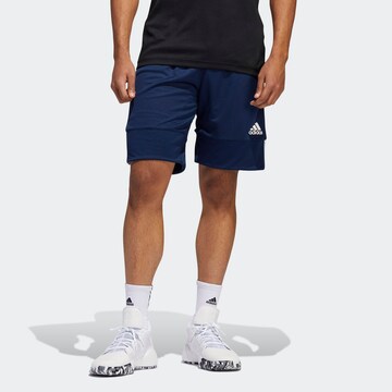 ADIDAS SPORTSWEAR Ohlapna forma Športne hlače ' 3G Speed' | modra barva: sprednja stran