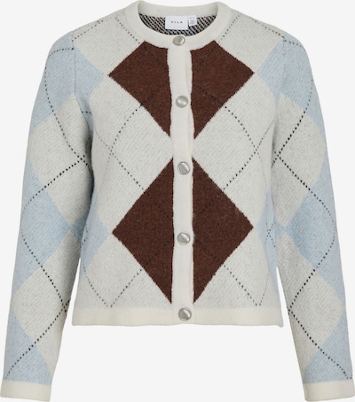 VILA Strickjacke in hellblau / braun / hellgrau, Produktansicht