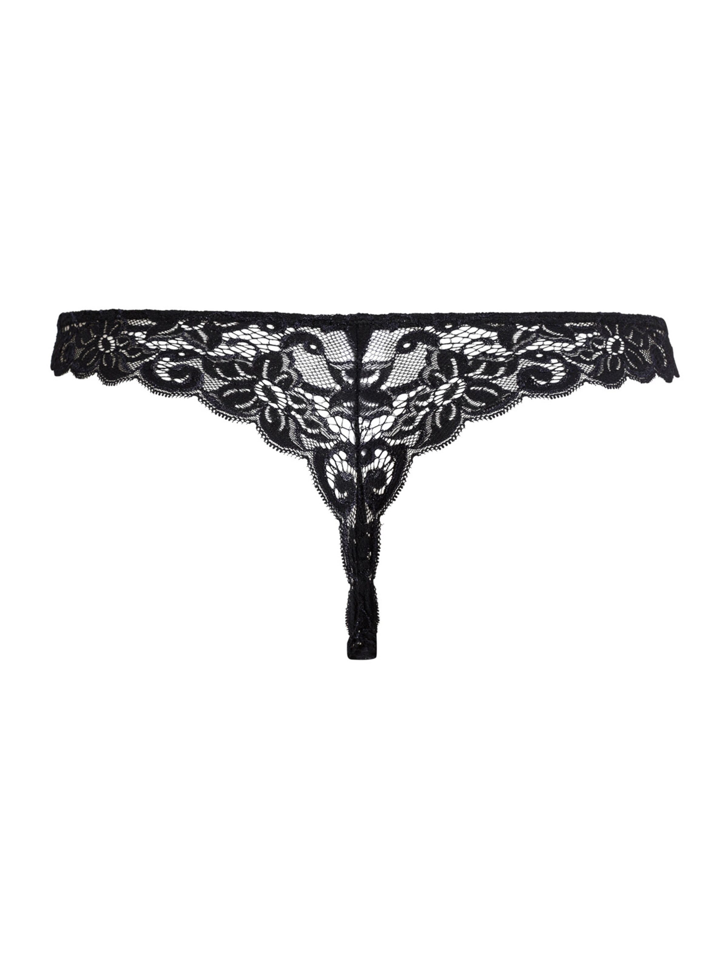 Hanro - Tanga 'French Lace' em preto