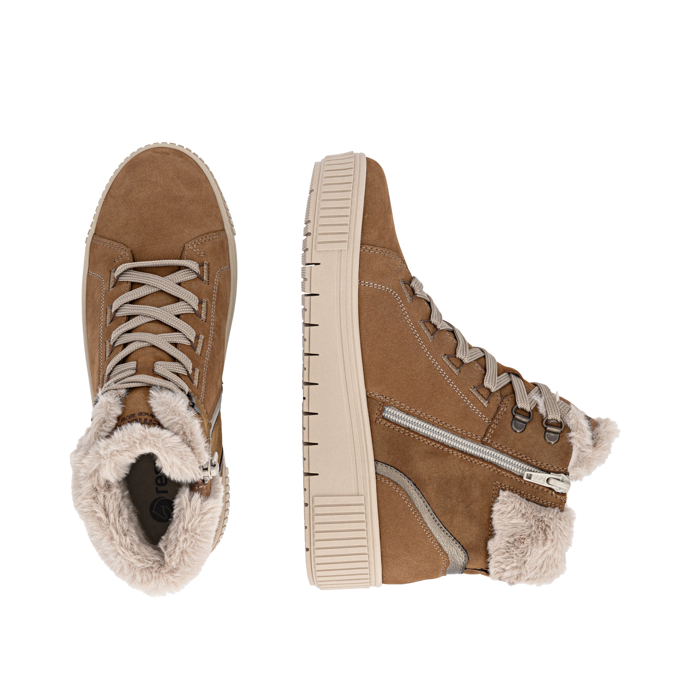 Bottes à lacets REMONTE en marron