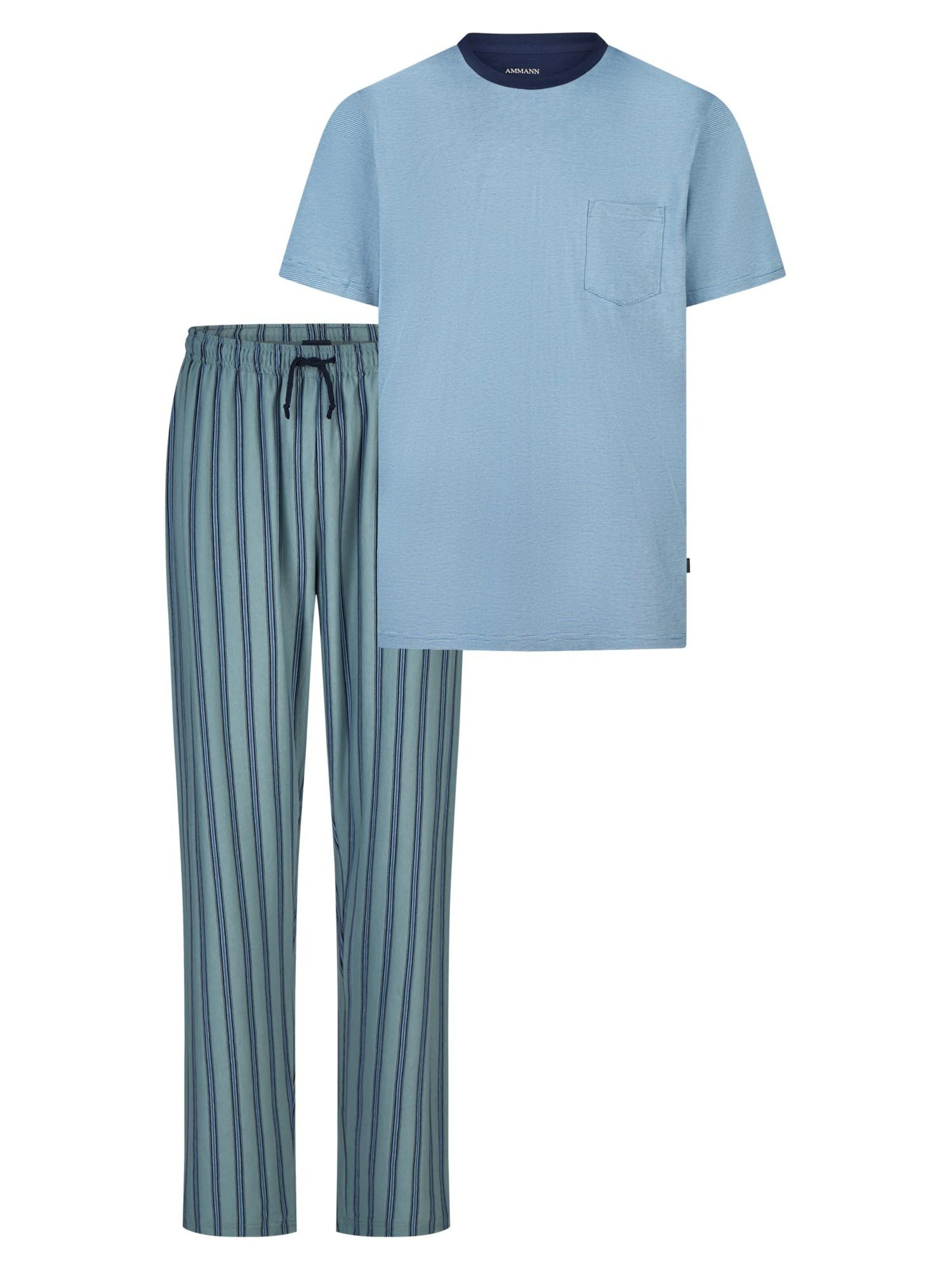 Ammann Long Pajamas in S in Blue, Item view