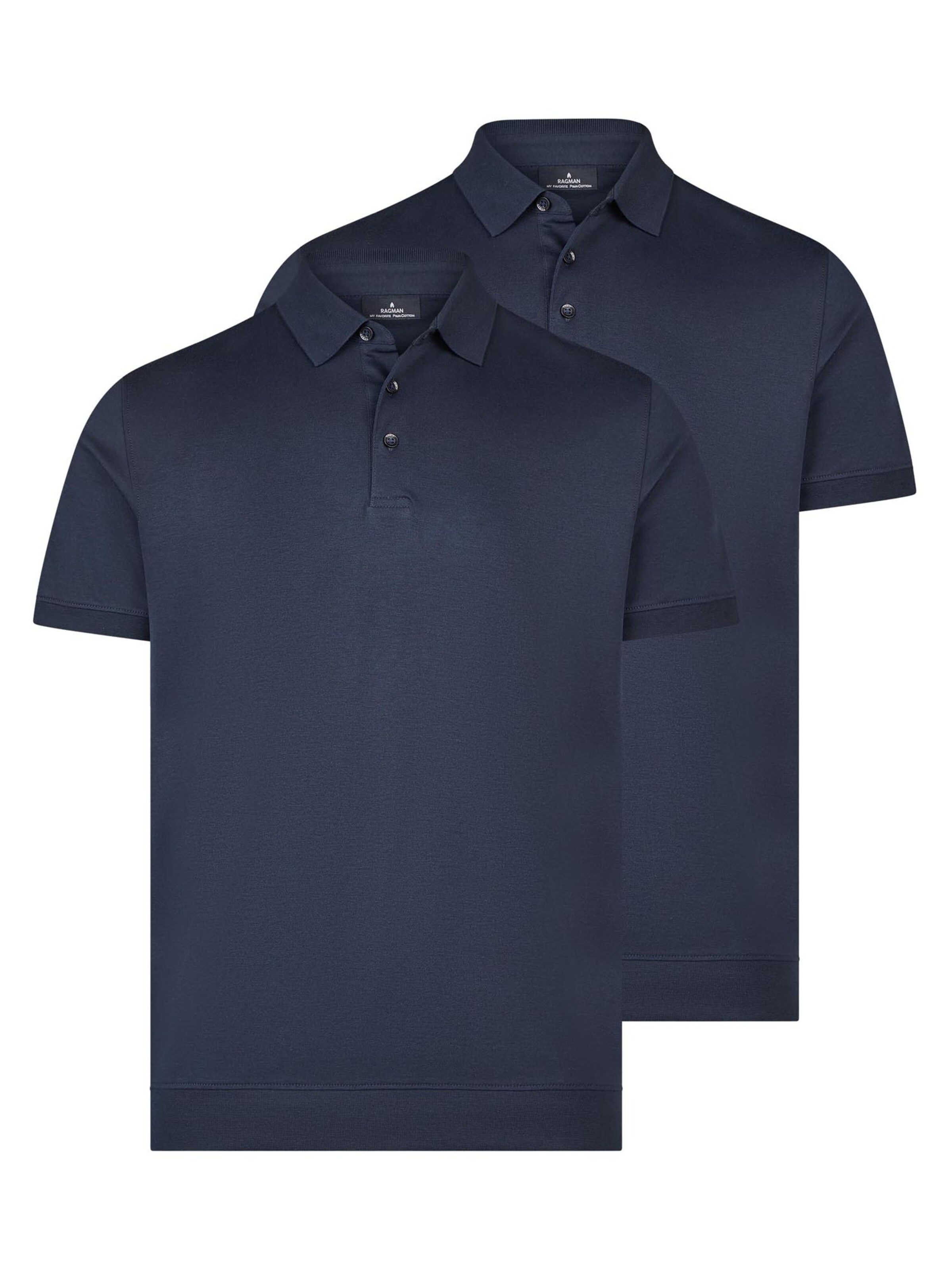 Ragman Shirt 'Basic'‌‌ in Blau: Vorderseite