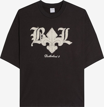 BershkaMajica - crna boja: prednji dio