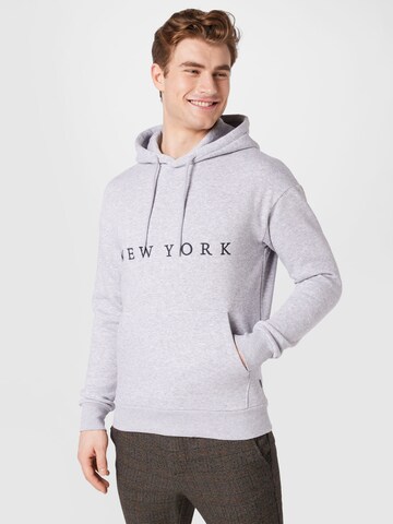 JACK & JONES Sweatshirt 'STATE' in Grijs: voorkant