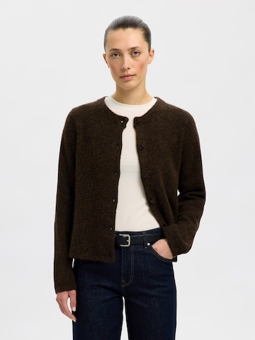SELECTED Cardigan 'SLFLULU' i brun: forside