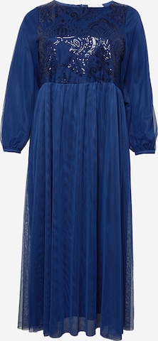 Robe de soirée 'SEQUINS' EVOKED en bleu : devant