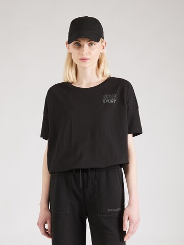 Soccx Oversized shirt in Zwart: voorkant