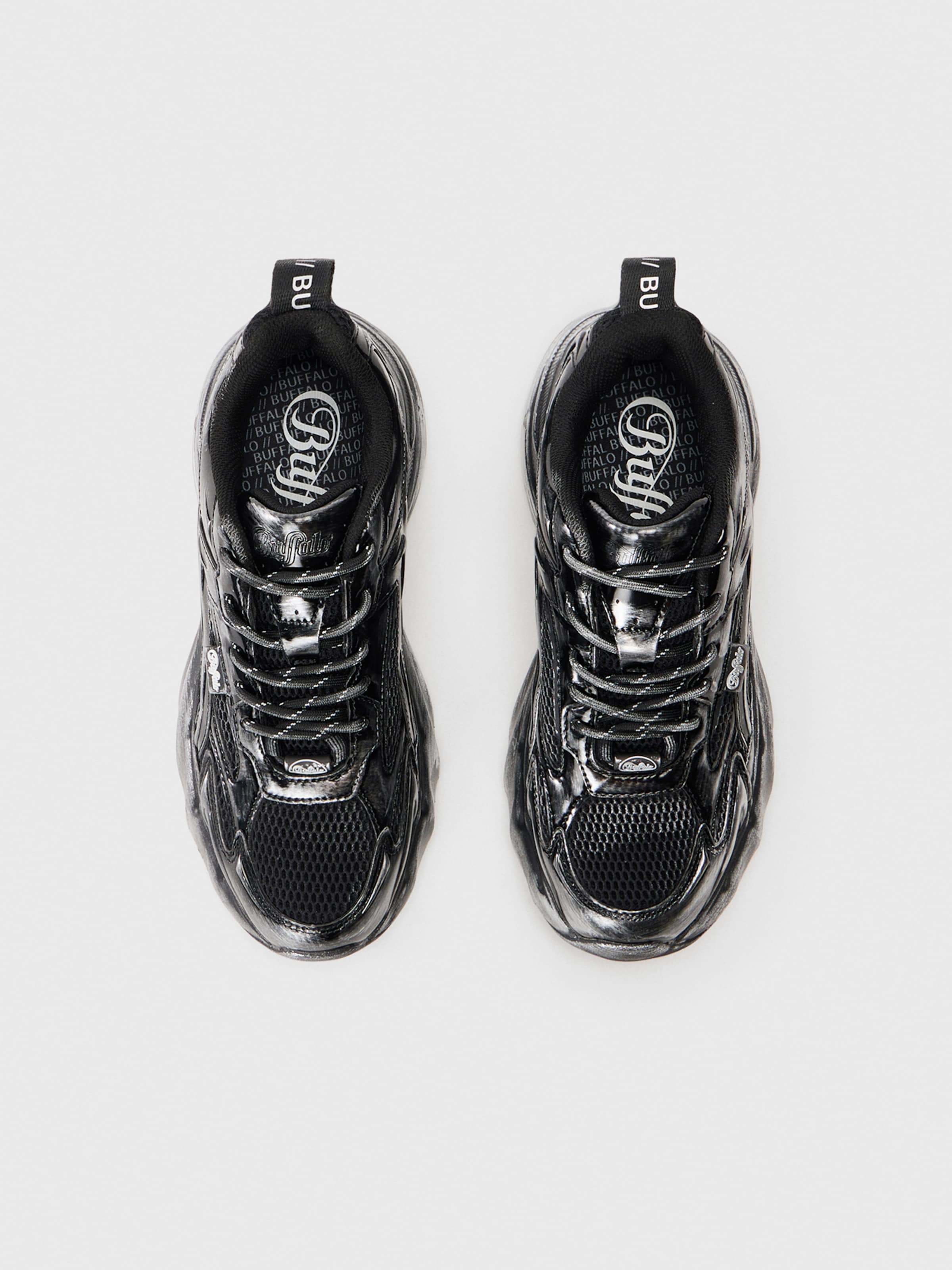 BUFFALO Trampki niskie 'GIANNA' w kolorze czarny