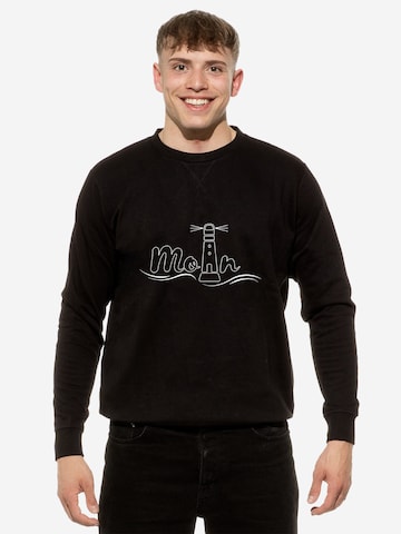Sweat-shirt 'Leuchtturm Moin' Cotton Prime en noir : devant