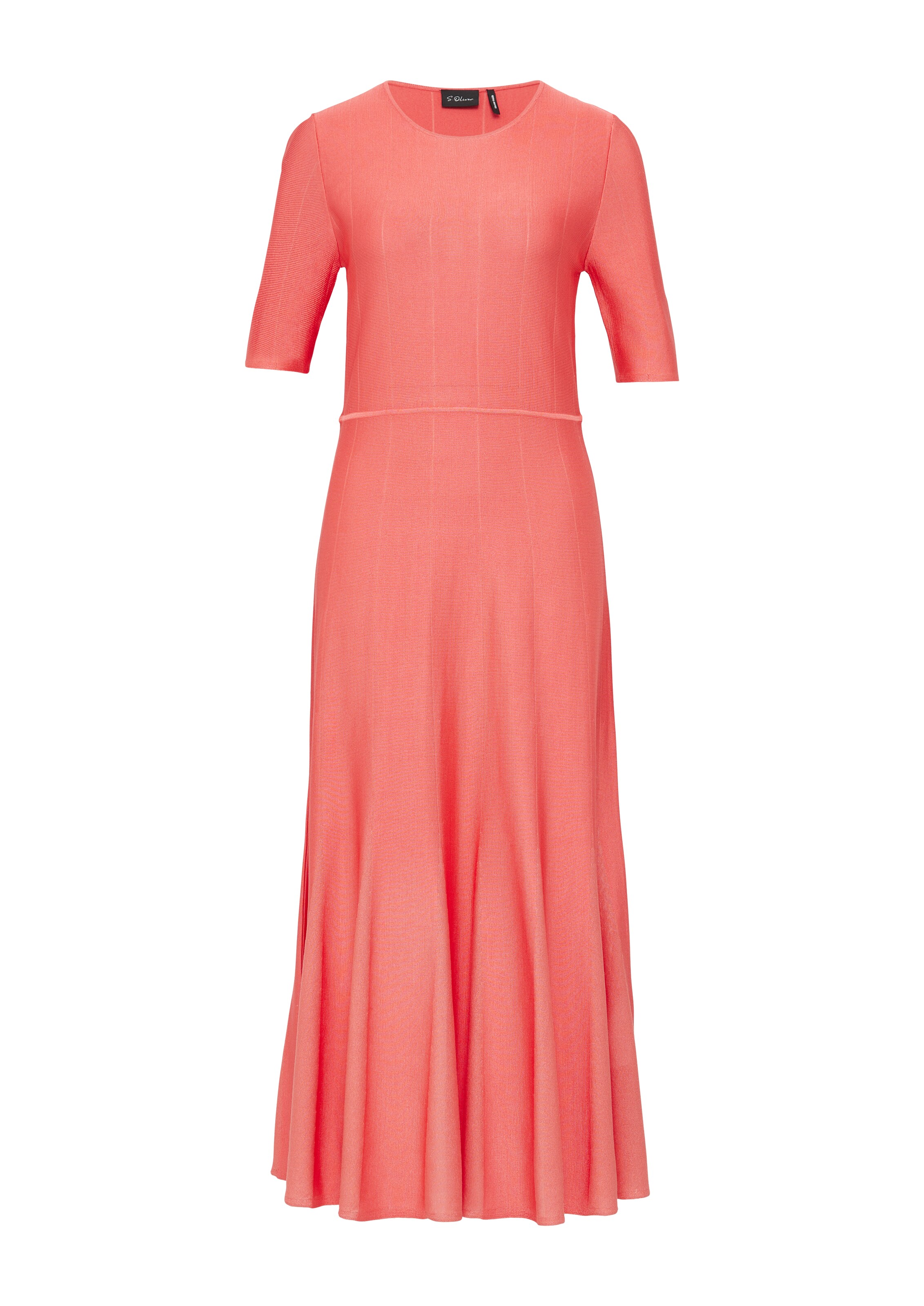 s.Oliver BLACK LABEL Gebreide jurk in Oranje: voorkant