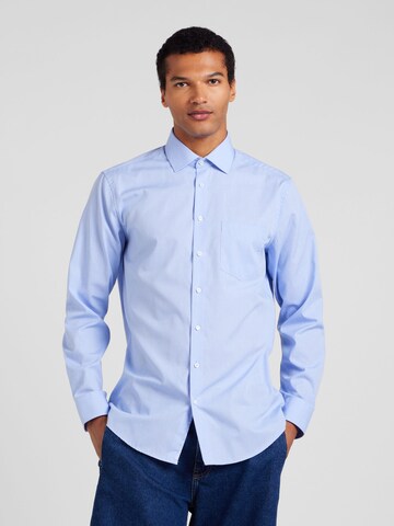 Coupe regular Chemise business SEIDENSTICKER en bleu : devant