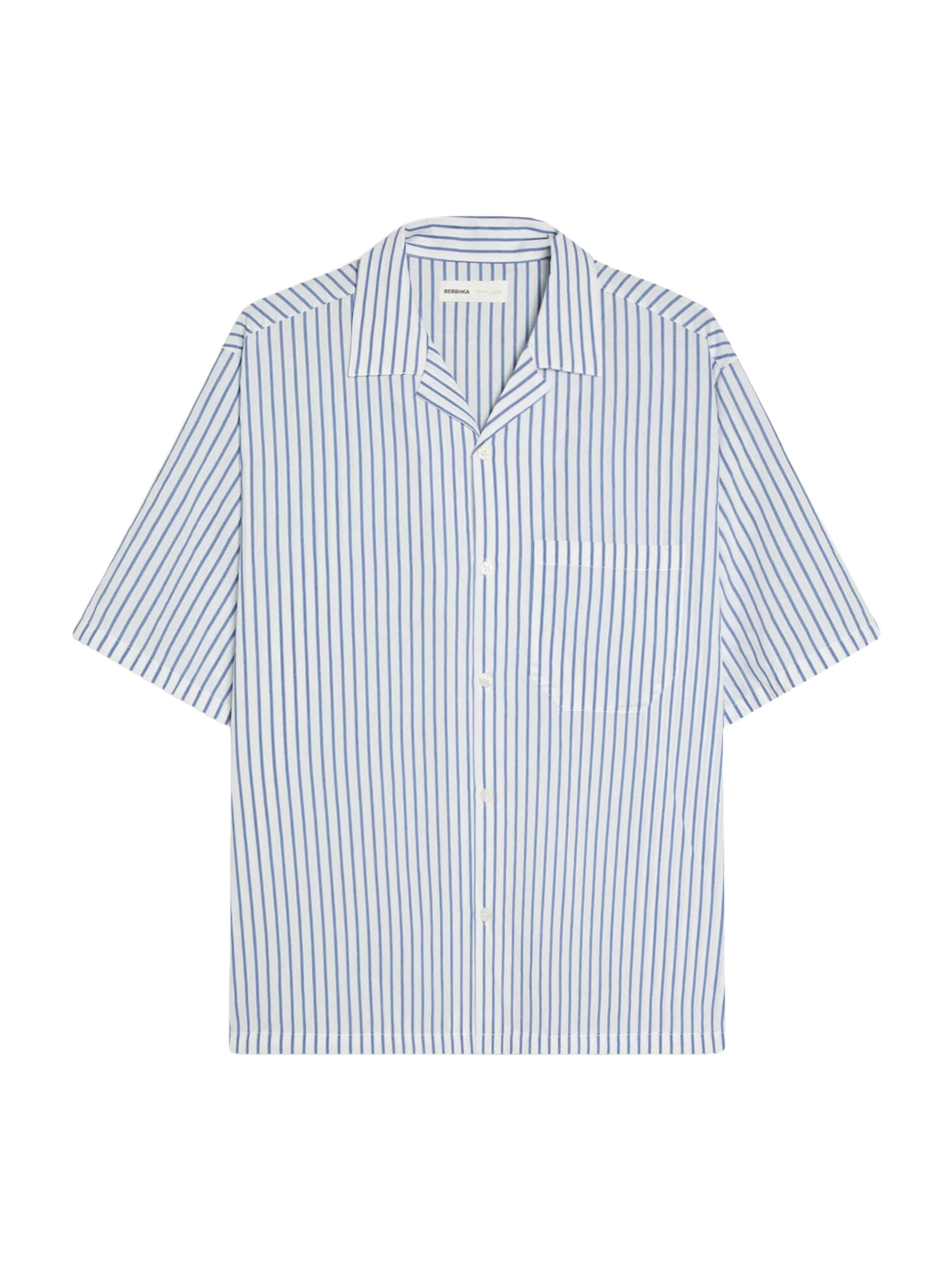 Comfort fit Camicia di Bershka in beige: frontale