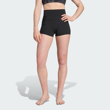 ADIDAS PERFORMANCE - Skinny Calças de desporto 'All-Me' em preto: frente