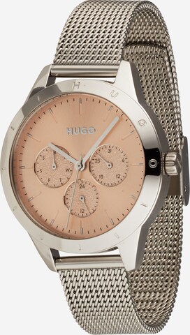 HUGO Analog watch in Silver: front