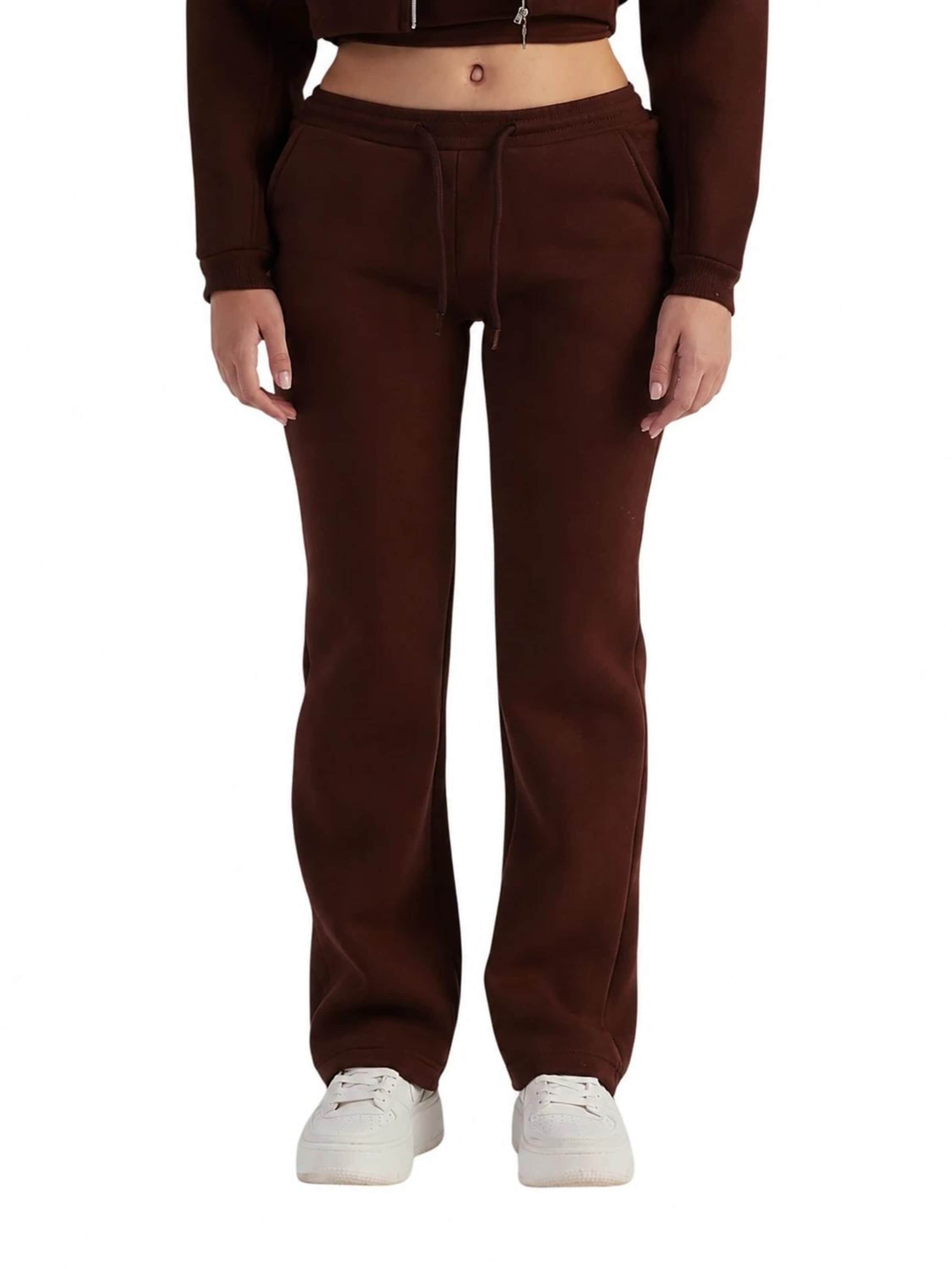 HOLLY LOLLY Regular Trousers in Brown