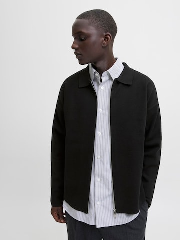 JACK & JONES Gebreid vest in Zwart