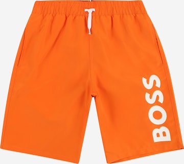 BOSS Kidswear Badshorts i orange: framsida