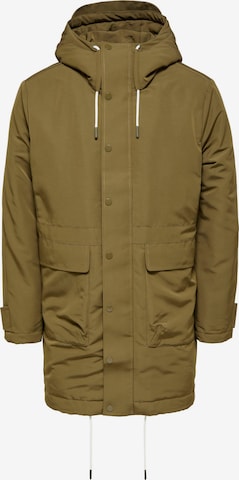 SELECTED HOMME Between-seasons parka 'Rodney' in Green: front