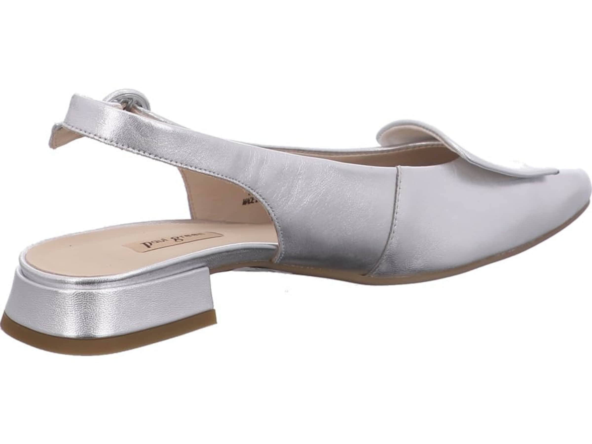 Décolleté sling di Paul Green in argento