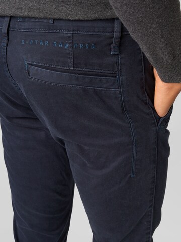 G-Star RAW - Slimfit Calças chino 'Bronson' em azul