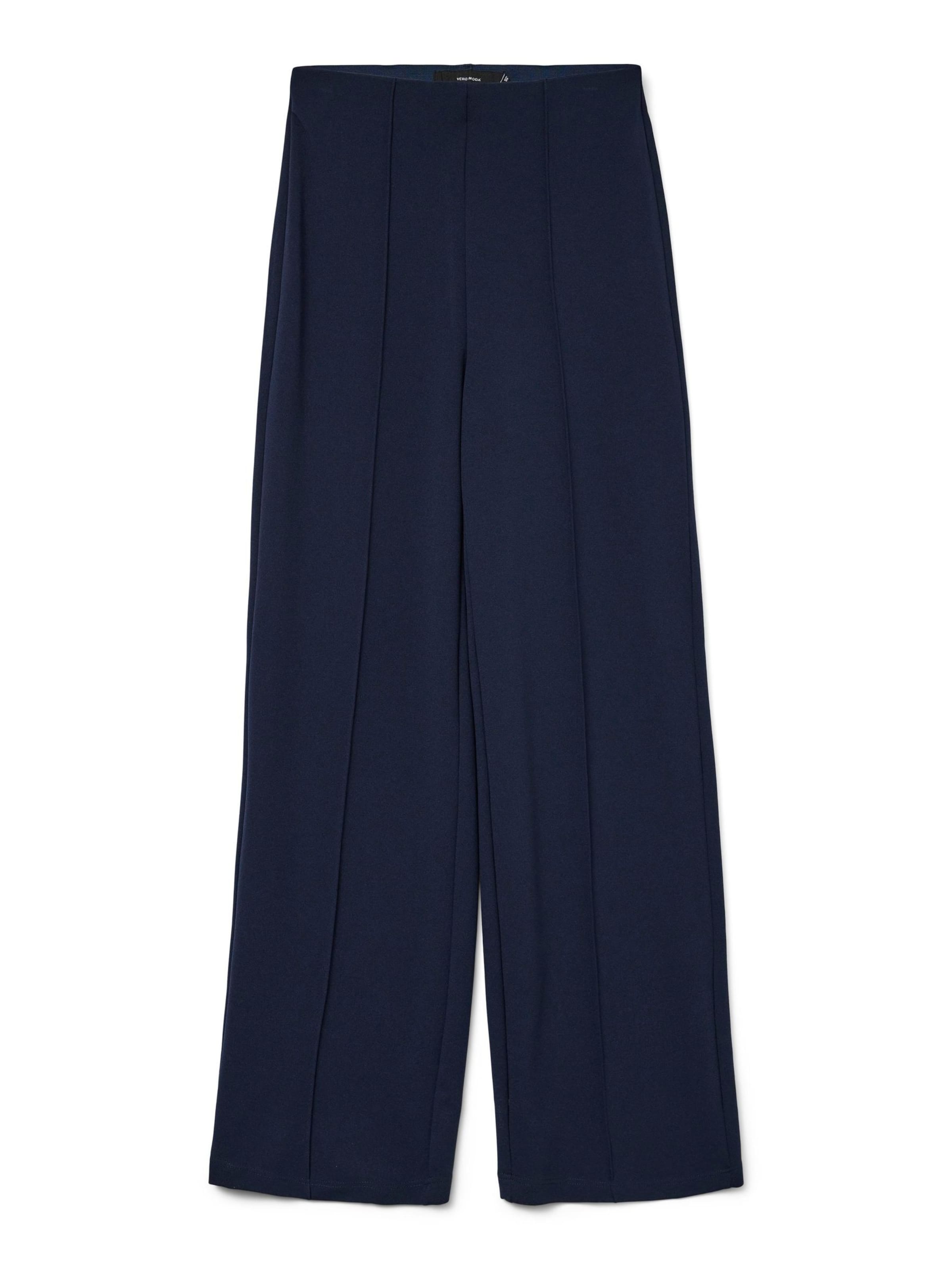 VERO MODA Wide Leg Bukser med fals 'VMBecky' i blå: forside