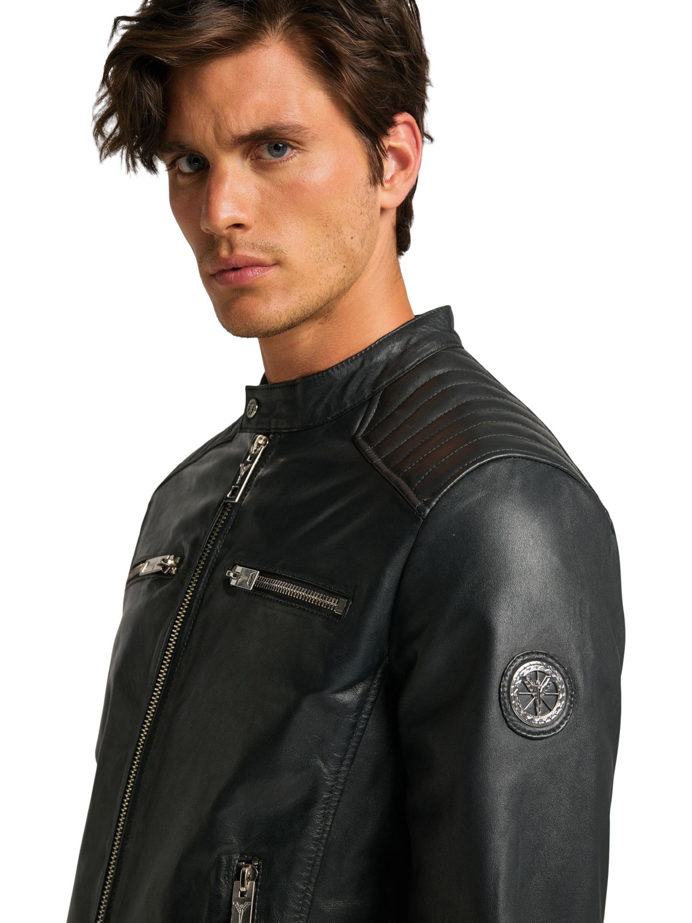 Carlo Colucci Übergangsjacke ' Bento ' in Grau