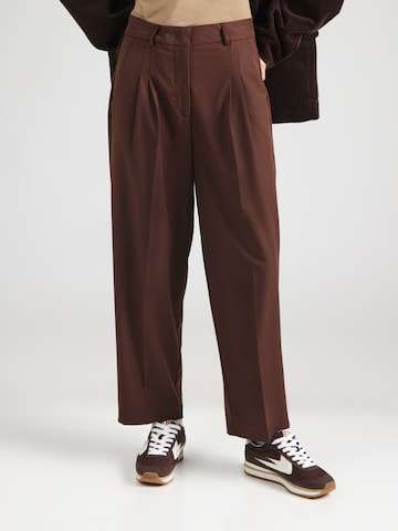 Smith&Soul Loosefit Bukser med fals i brun: forside