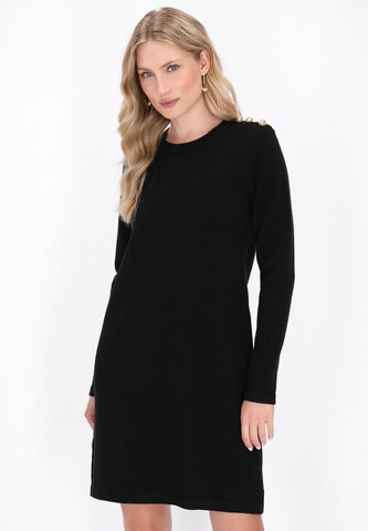 Robes en maille DreiMaster Klassik en noir : devant