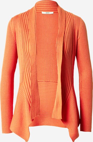 ESPRIT Knit Cardigan in Orange: front