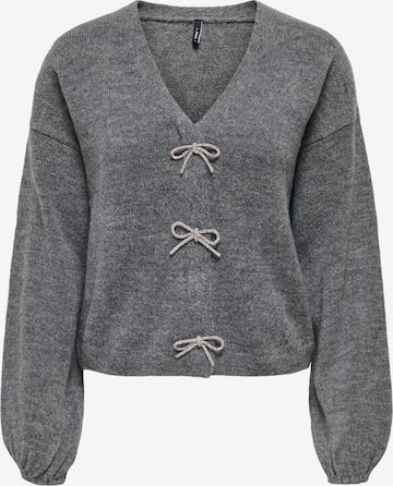 ONLY Плетена жилетка 'DONNA' в сиво: отпред