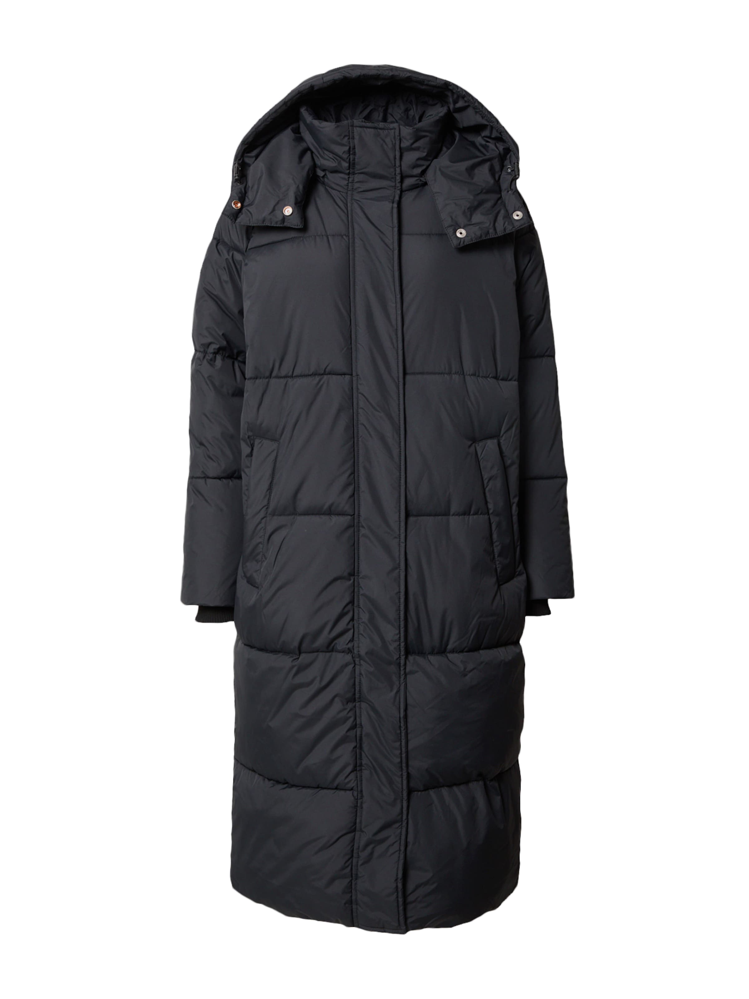Manteau d’hiver 'Flawly 9543' minimum en noir : devant