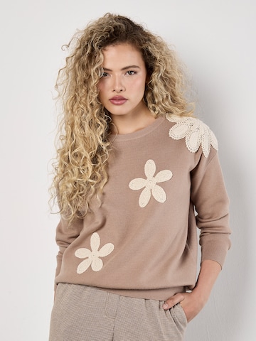 Apricot Pullover in Braun: Vorderseite