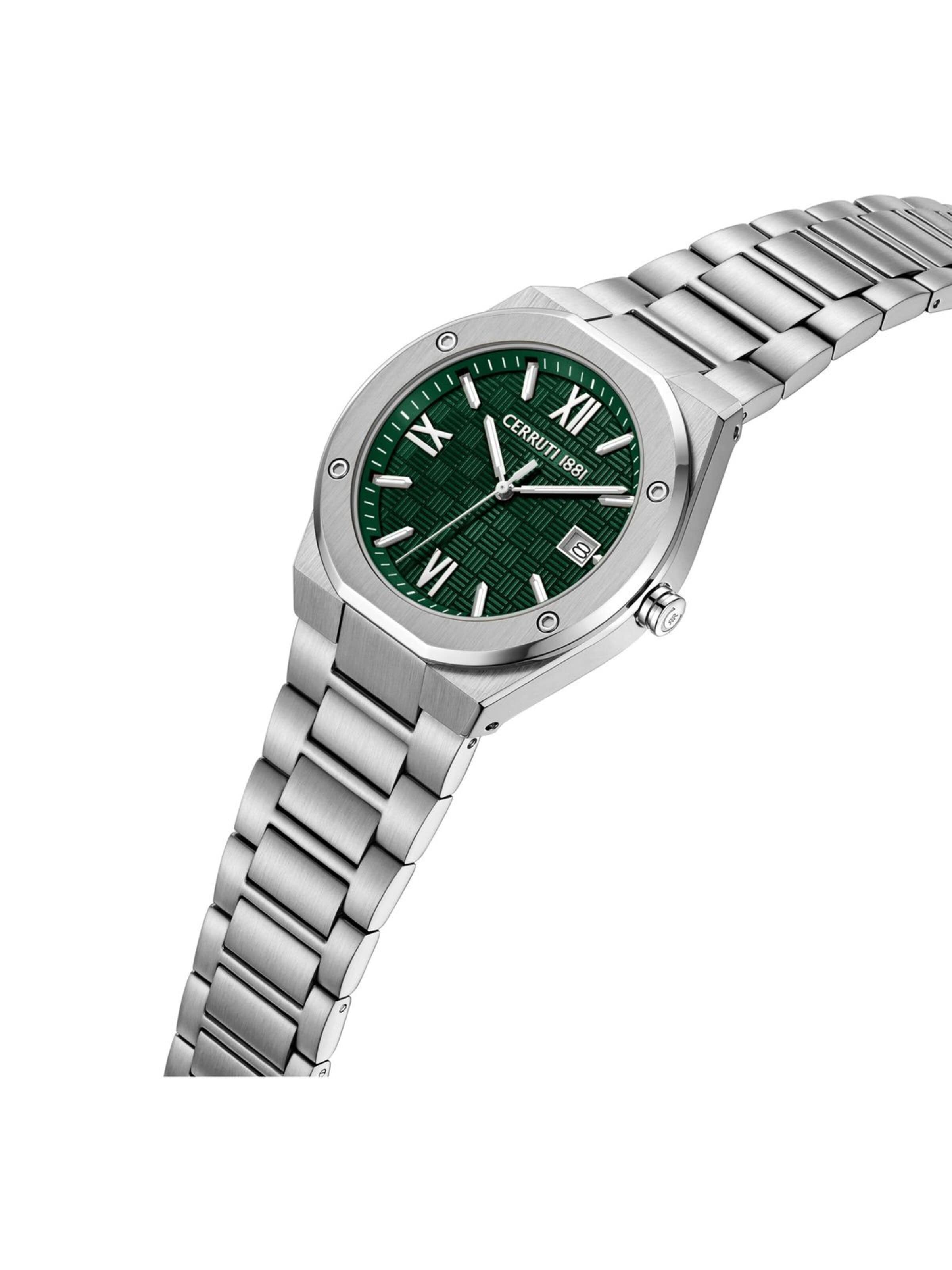 CERRUTI 1881 Zegarek analogowy 'Date watch Lecco' w kolorze srebrny