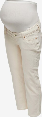 Only Maternity Bootcut Jeans 'KENYA' i hvid: forside