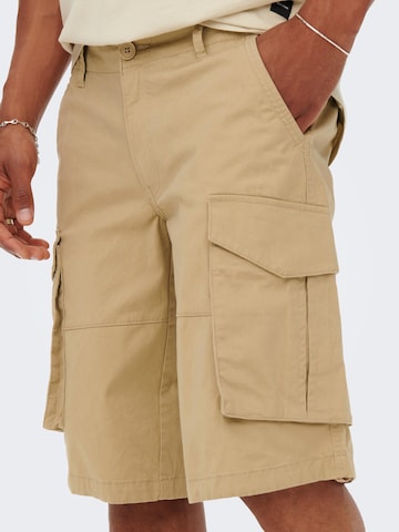 Regular Pantalon cargo 'Kim' Only & Sons en beige