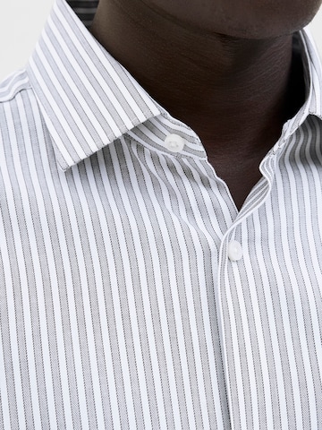 JACK & JONES Slim fit Button Up Shirt 'JPRBLAPARKER' in White