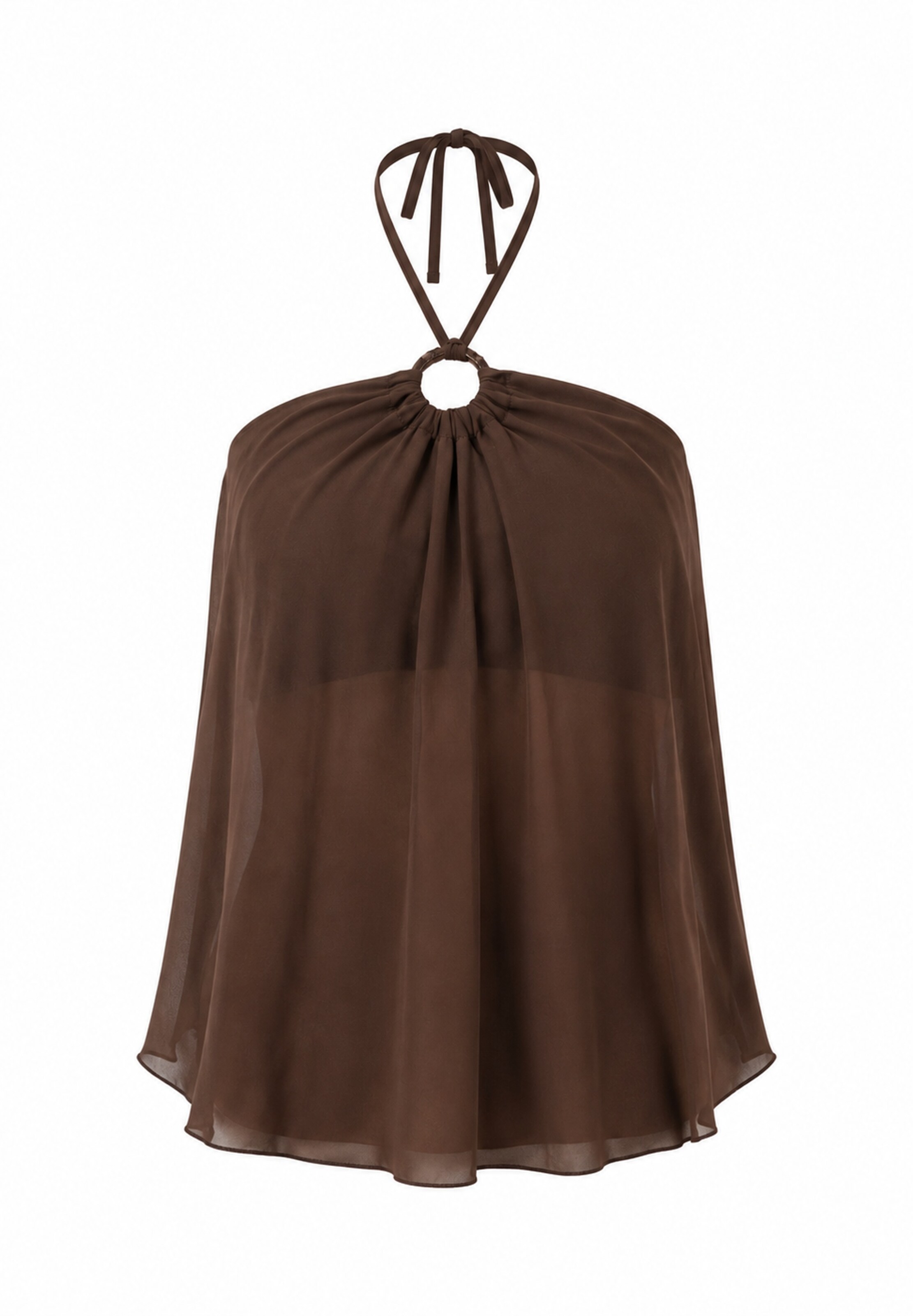 Elara Top in Bruin: voorkant