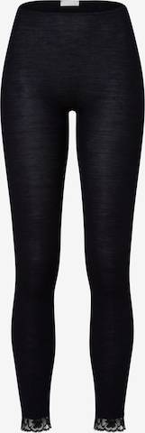 Hanro Leggings ' Woolen Lace ' in Zwart: voorkant