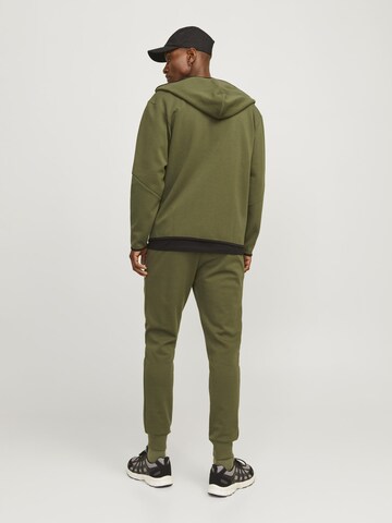 JACK & JONES Sweatjacke 'JCOFusion' in Grün