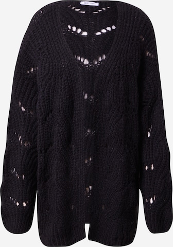 ABOUT YOU Knit Cardigan 'Fiona' in Black: front
