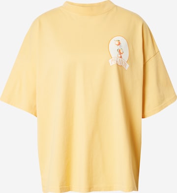 Pegador Oversized tričko 'Brend' – žlutá: přední strana