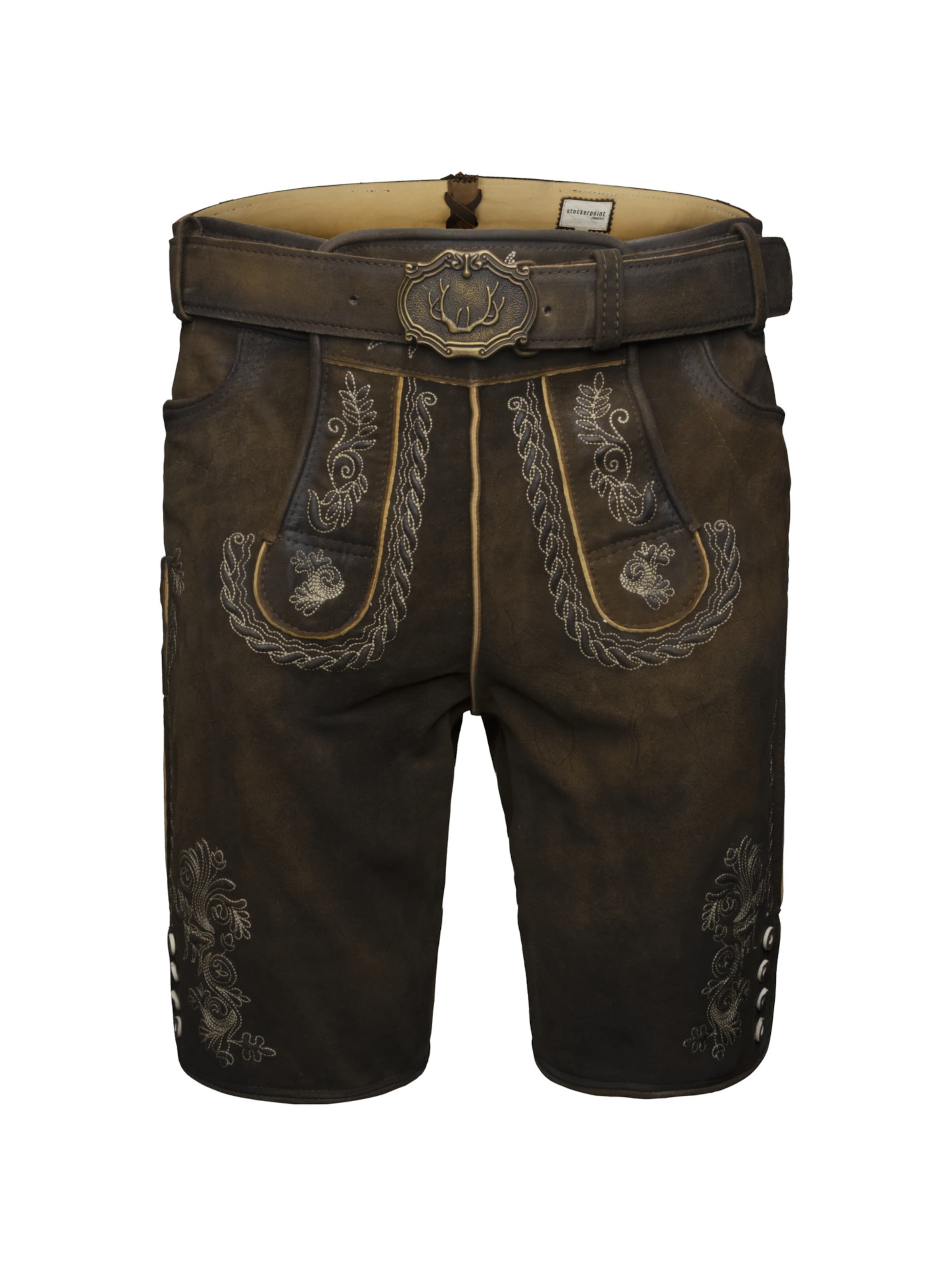 Regular Pantalon folklorique 'Wastl' STOCKERPOINT en marron : devant