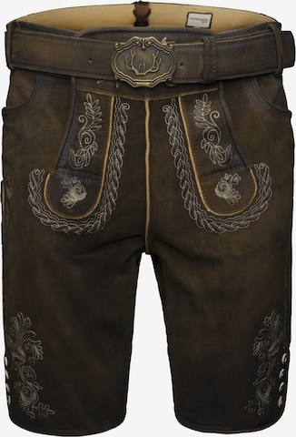 Pantalon folklorique 'Wastl' STOCKERPOINT en marron : devant