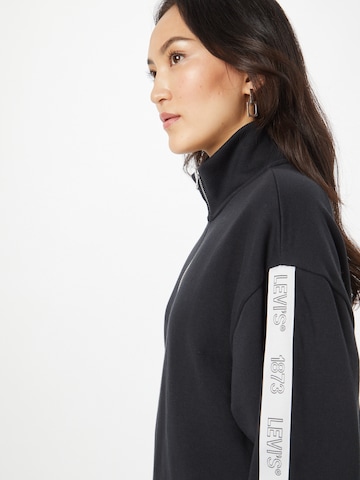 LEVI'S ® Mikina 'Graphic Rue 1/4 Zip Crew' - Čierna