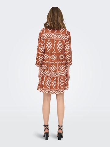 ONLY Shirt Dress 'Ally Athena' in Brown